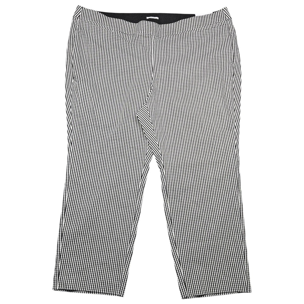 Lane Bryant Pants Womens 28R Black Gingham The Allie Skinny Ankle Pull On